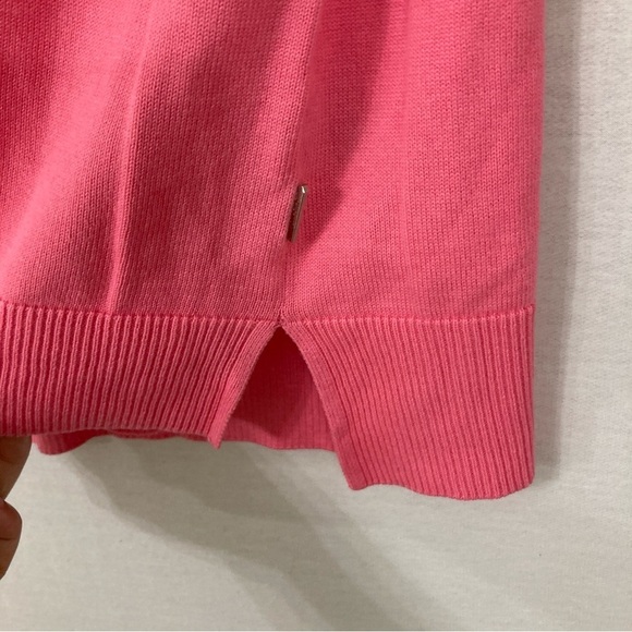 Lauren Ralph Lauren Pink Round Neck Mesh Sleeve Knit Pullover Top XL - Picture 7 of 10
